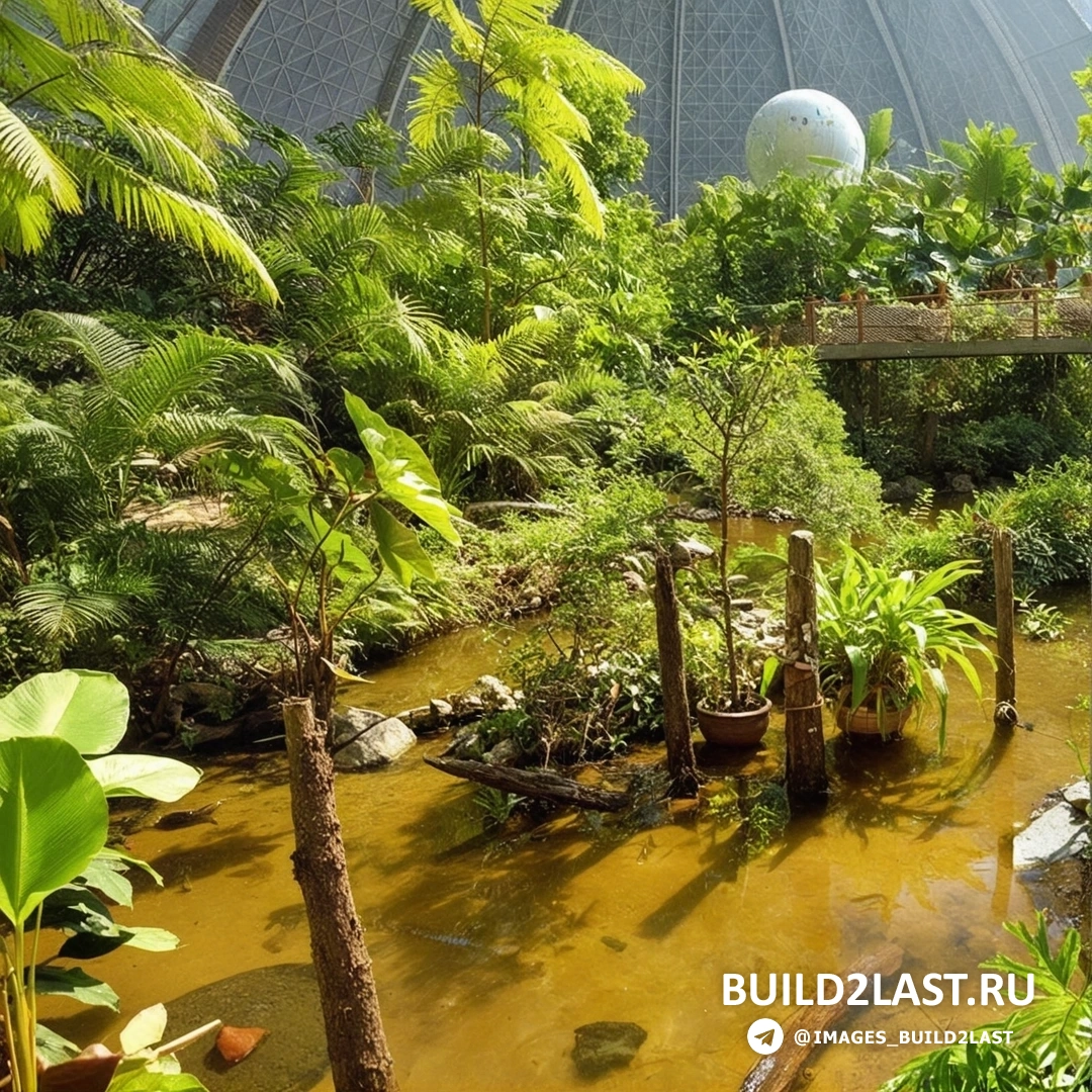 Азиатская террасная мебель в ресторане с досками и светлым деревом, бассейн в аквапарке Tropical Islands, Германия