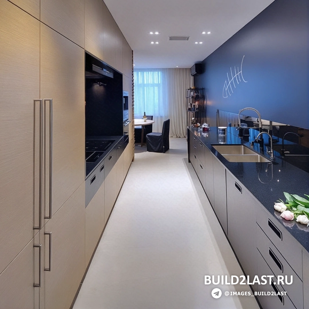 обеденная зона с металлическими стульями и деревянным столом, подчеркивающими лофт атмосферу