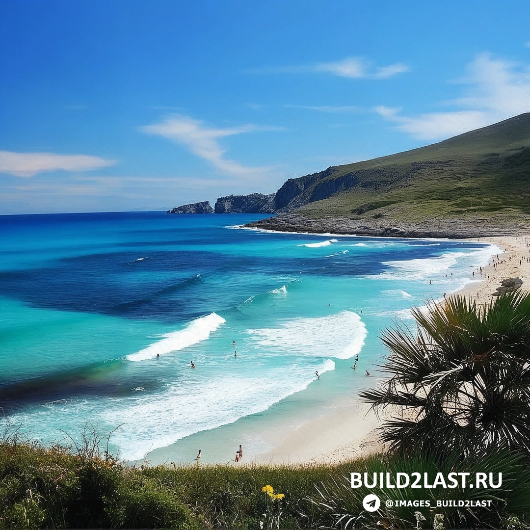 Современный курорт на побережье Майорки с бассейном и видом на море